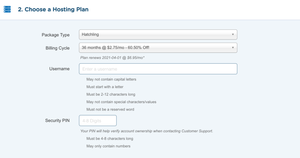 how to make a good website - choose a good hosting plan